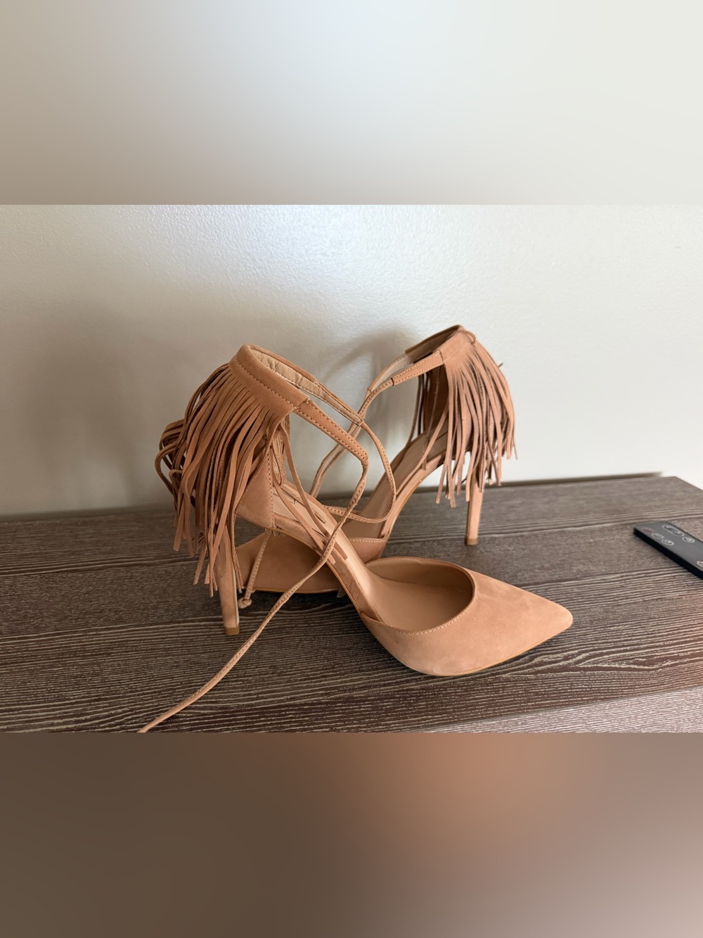 Aldo fringe heels shoes